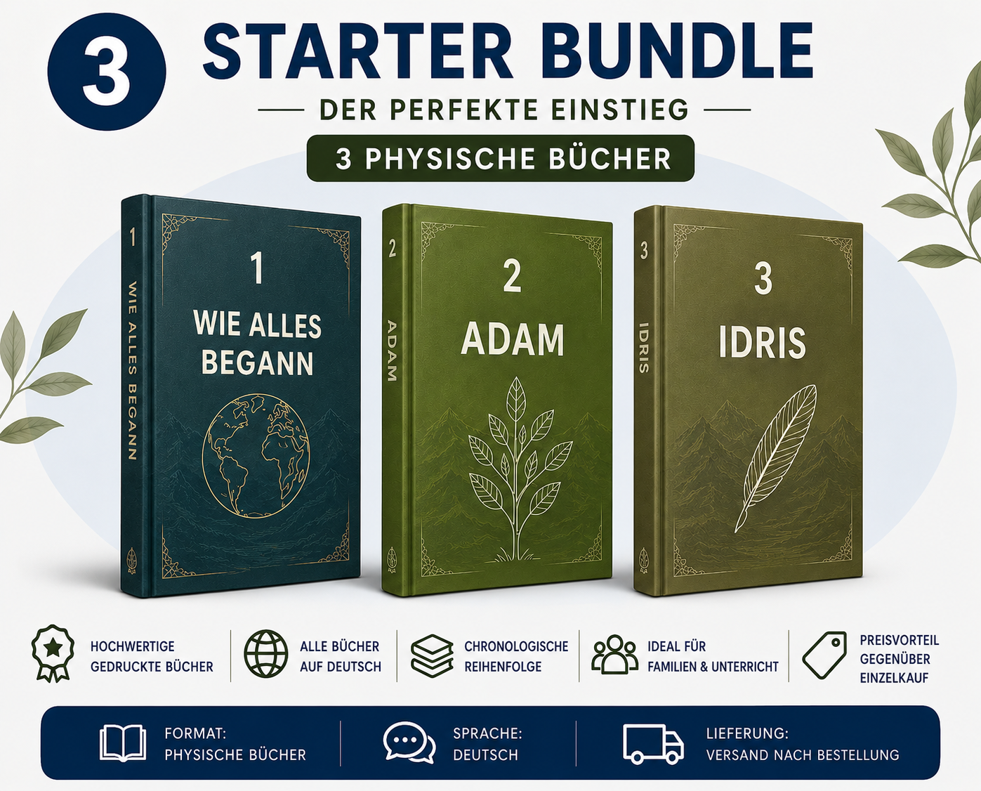 Startbundle gedruckte Bücher (Deutsch)