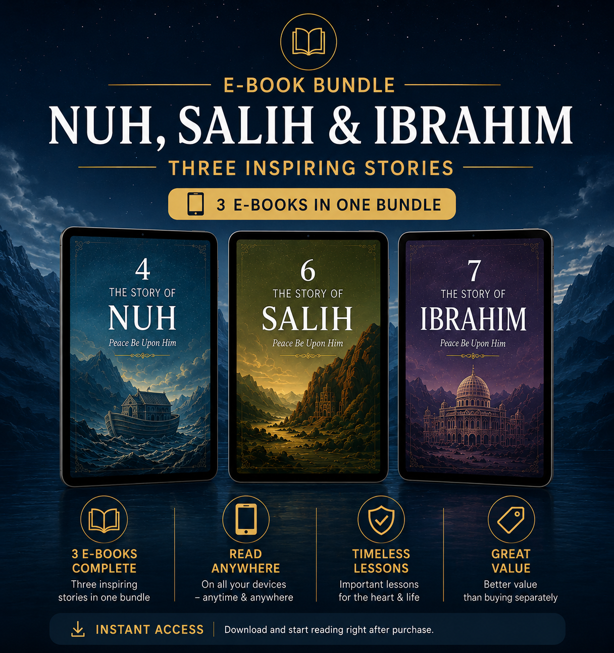 E-Book Trio - Nuh, Salih, Ibrahim (AS) (English)